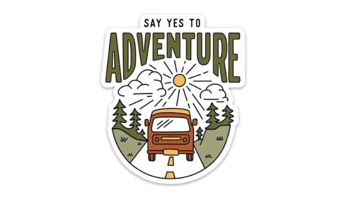 adventure - travel sticker display ideas