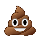 an animated emoji that depicts a pile of poo (poop)