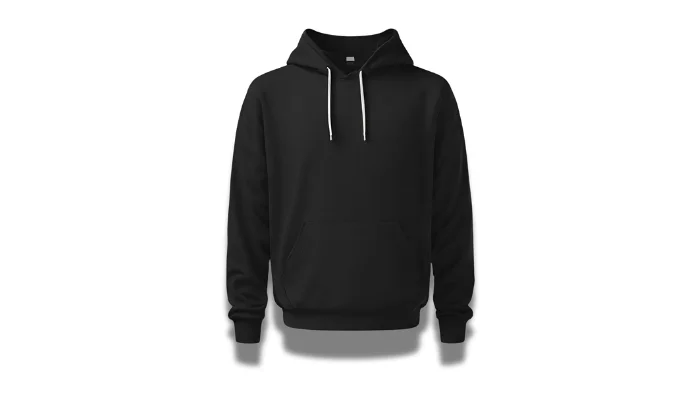 black hoodie template example