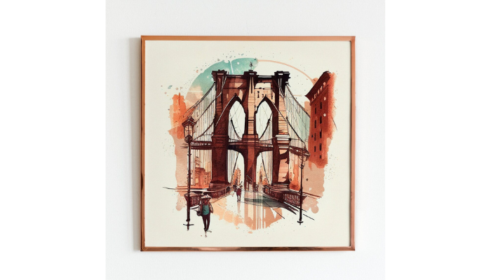 brooklyn bridge - travel sticker display ideas