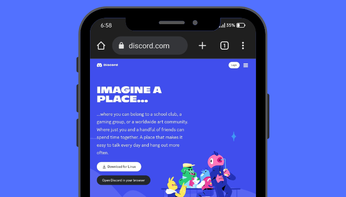 click on the login button on how to make stickers on discord mobile