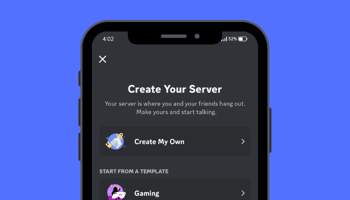 create my own option on discord