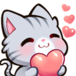 cute kitty love - discord stickers