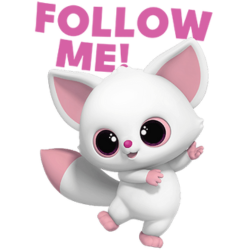 follow me - cute discord stickers