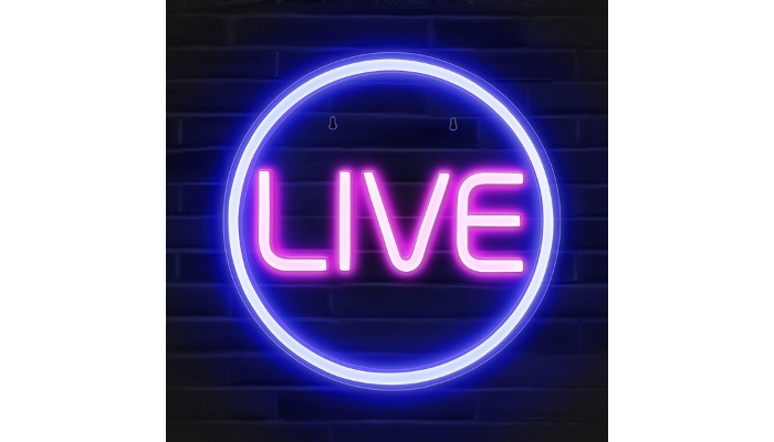 live neon sign for streaming background ideas