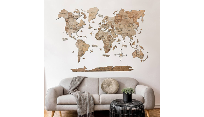 old world map - travel sticker display ideas