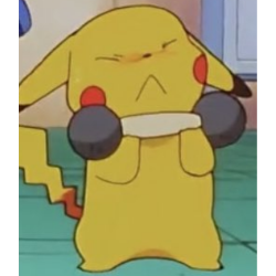 pikachu lifting - anime discord stickers