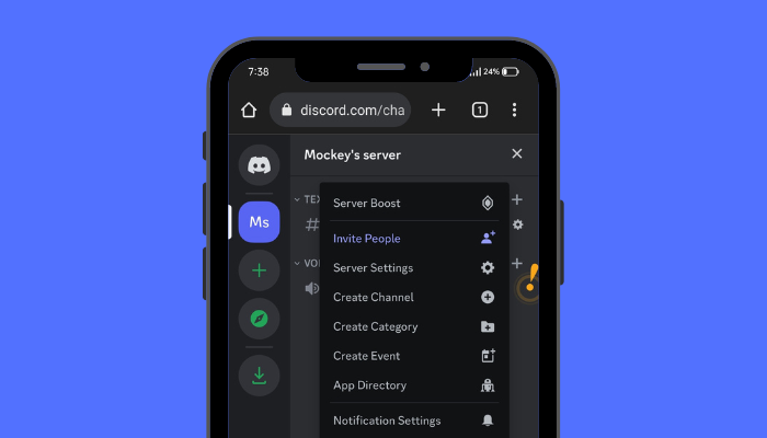 server setting option on how to make stickers on discord mobile