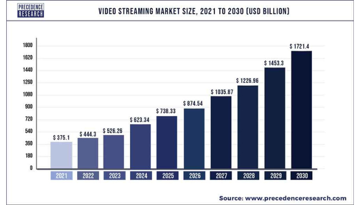 video streaming market size