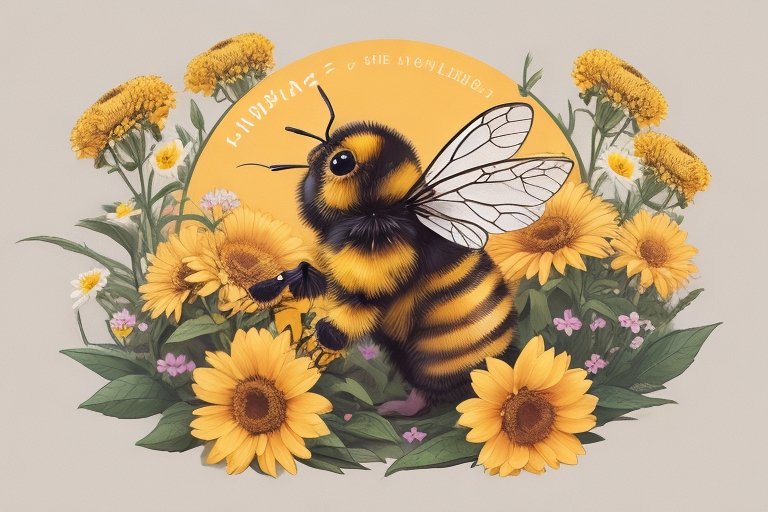 a bumblebee's garden - midjourney logo prompts