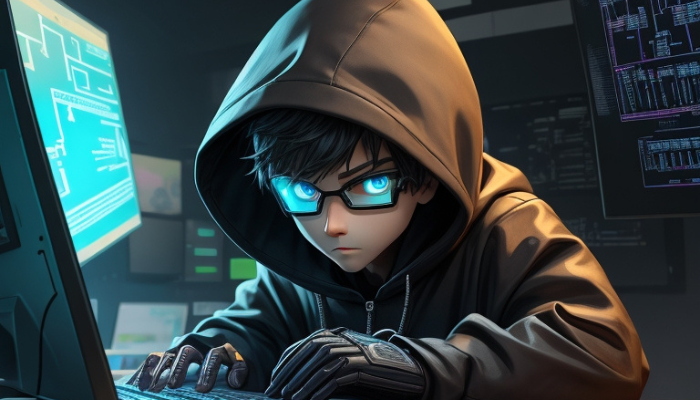 hacker boy - midjourney prompt