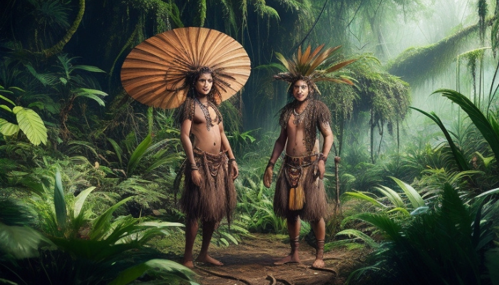 rainforest tribe - midjourney prompt