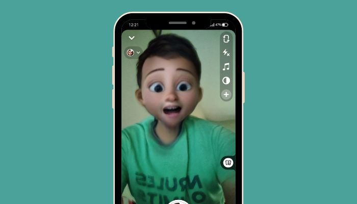 cartoon kid lens snap