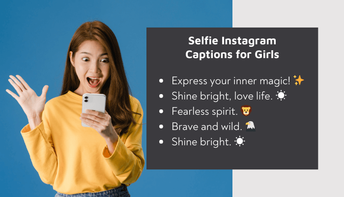 instagram captions for girls selfie
