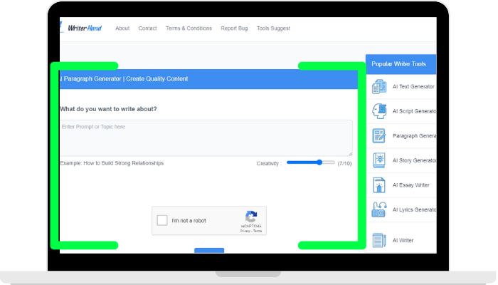 writerhand - paragraph ai generator