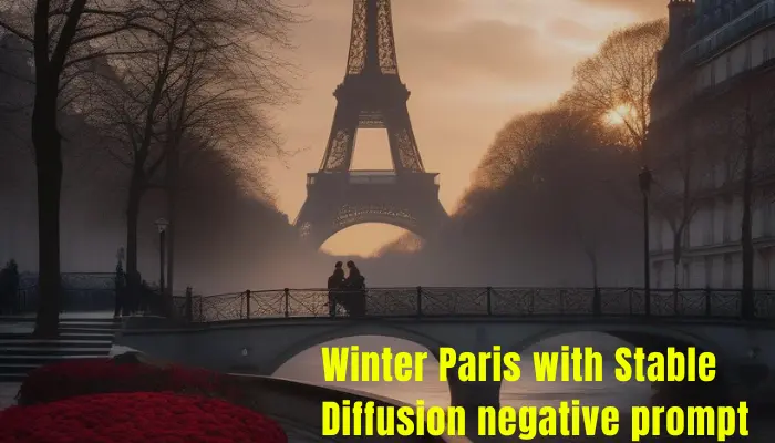 winter paris with stable diffusion negative prompt