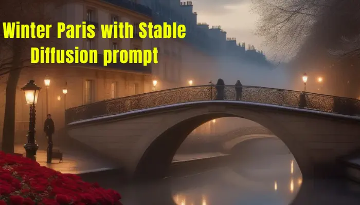 winter paris with stable diffusion prompt