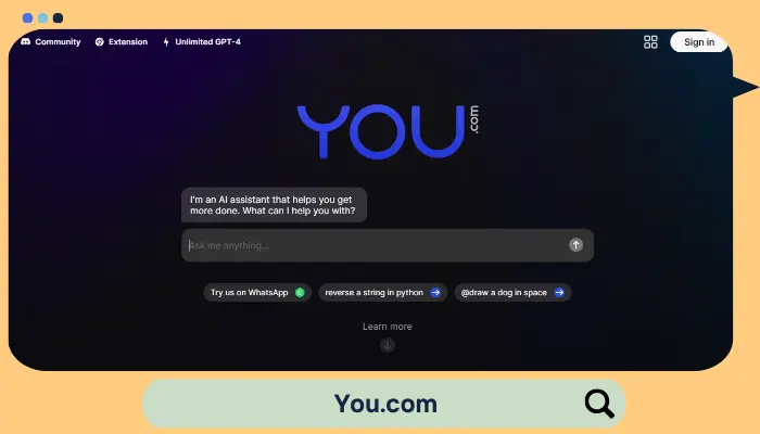 you.com ai-powered search engine