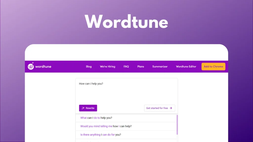 Wordtune - writesonic alternatives