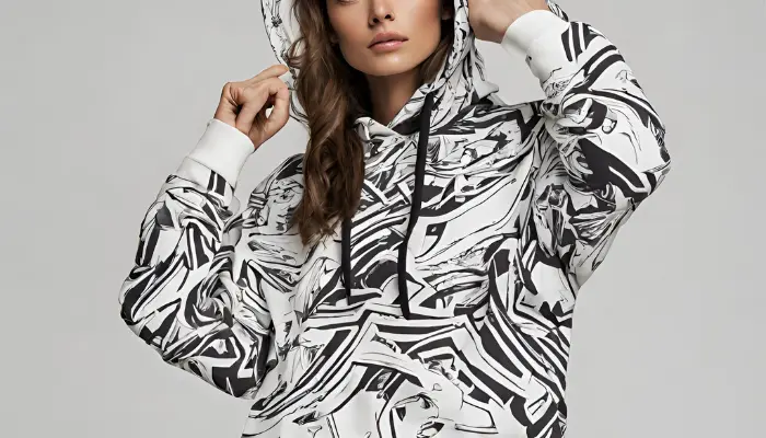 graphic print hoodie for women