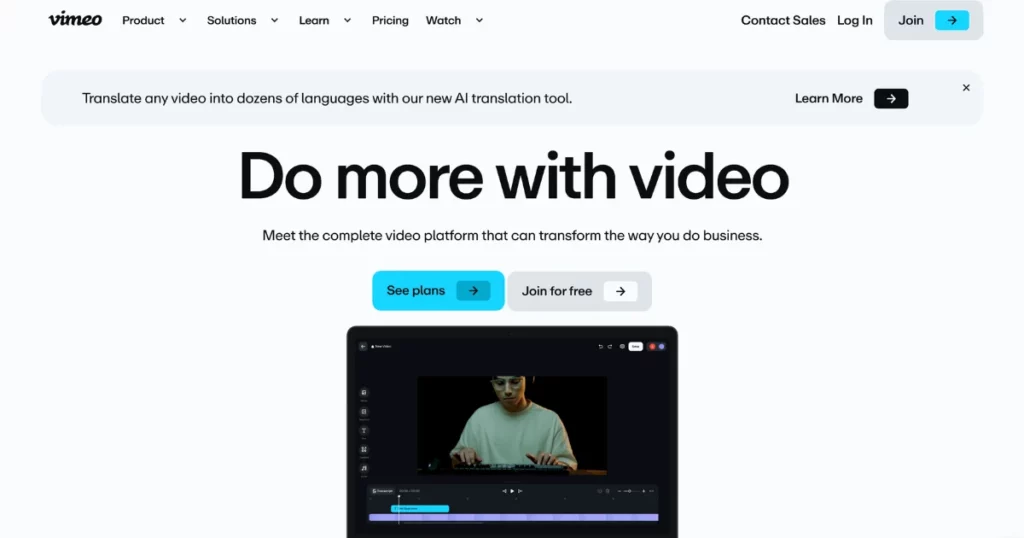 vimeo site like clipchamp