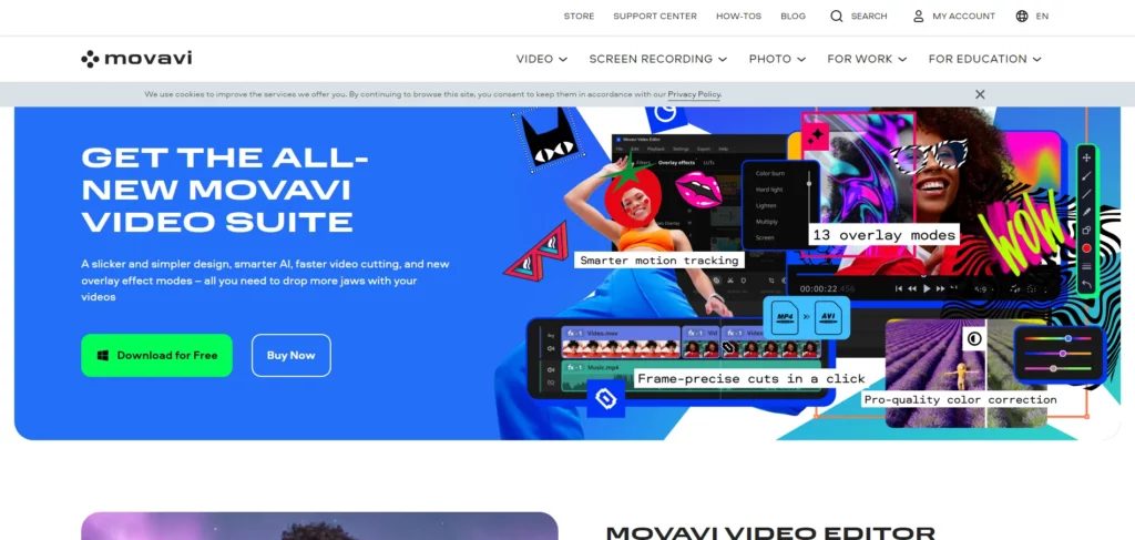 Movavi Video Editor - alternatives to kapwing