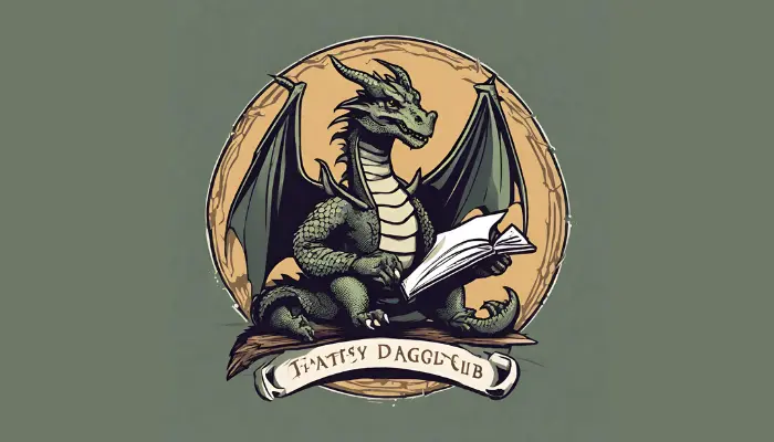 a fantasy-themed writing club logo should feature a friendly dragon with a quill pen - dall e prompts