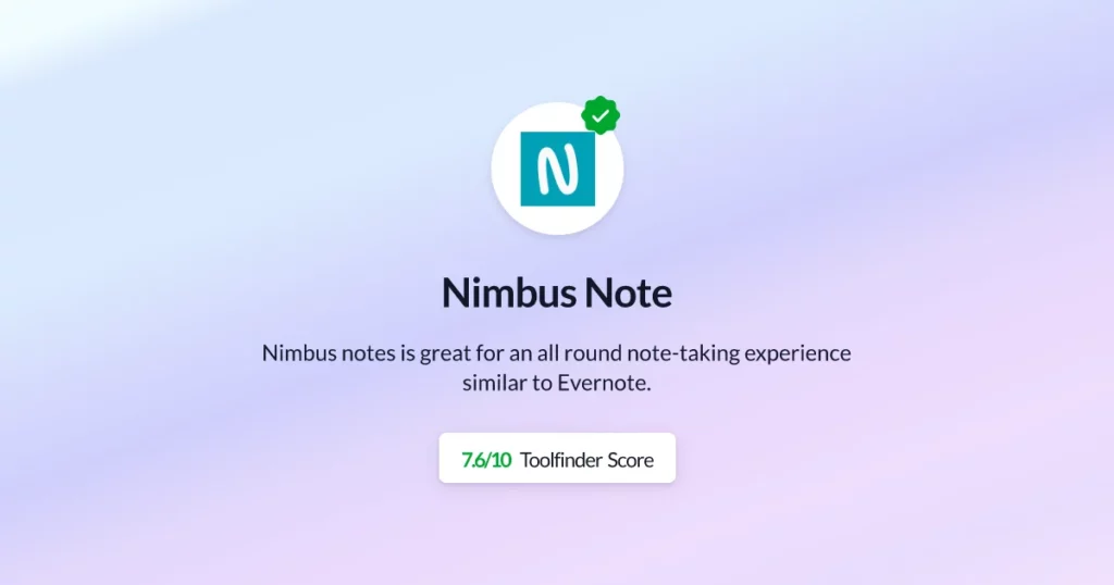 Nimbus Note - notion alternative