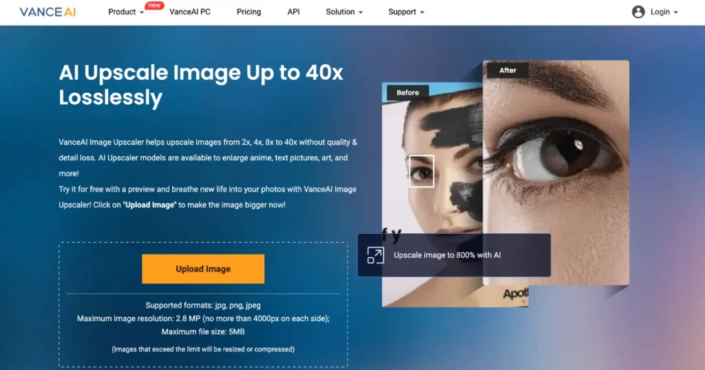 vanceai best ai image upscaler