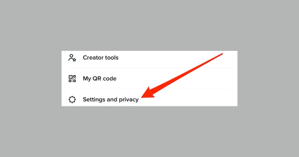 click on setting and privacy