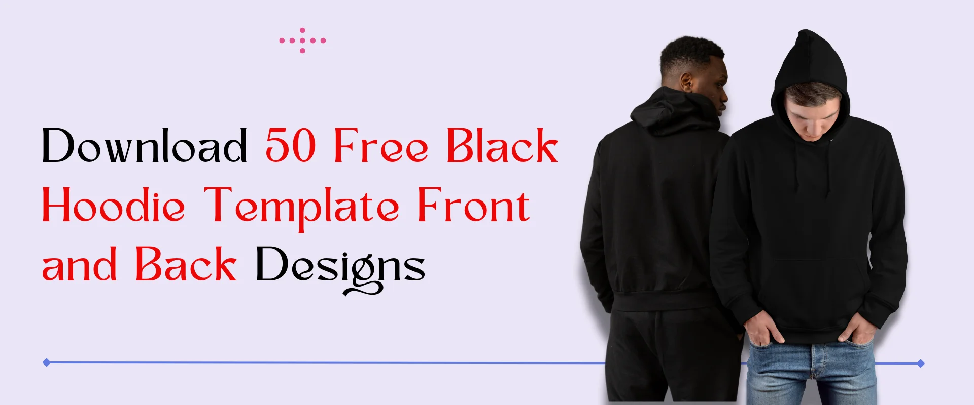 Free Black Hoodie Template Front and Back to Download