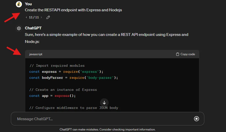 chatgpt prompt to create restapi endpoint