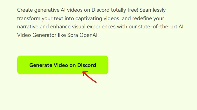 click generate video on discord option in blipcut