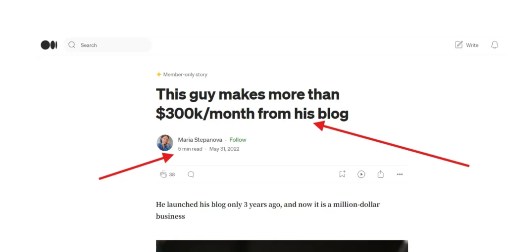 earning $300k per month with medium