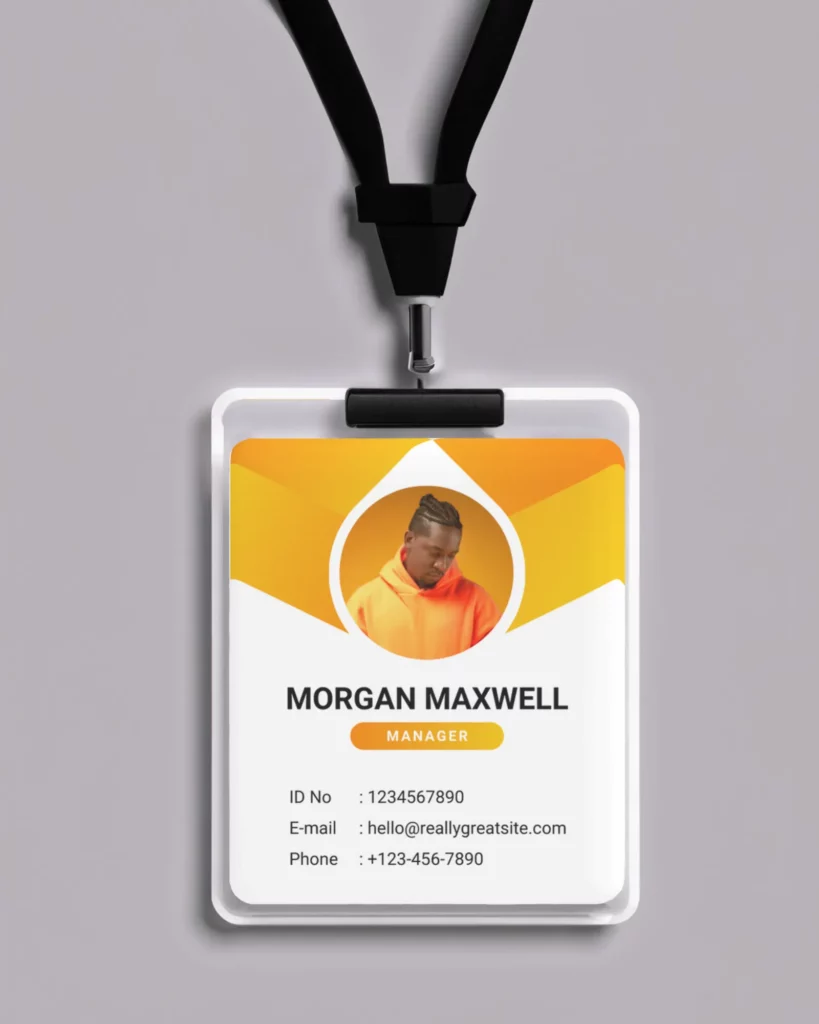 free id card mockup template preview online