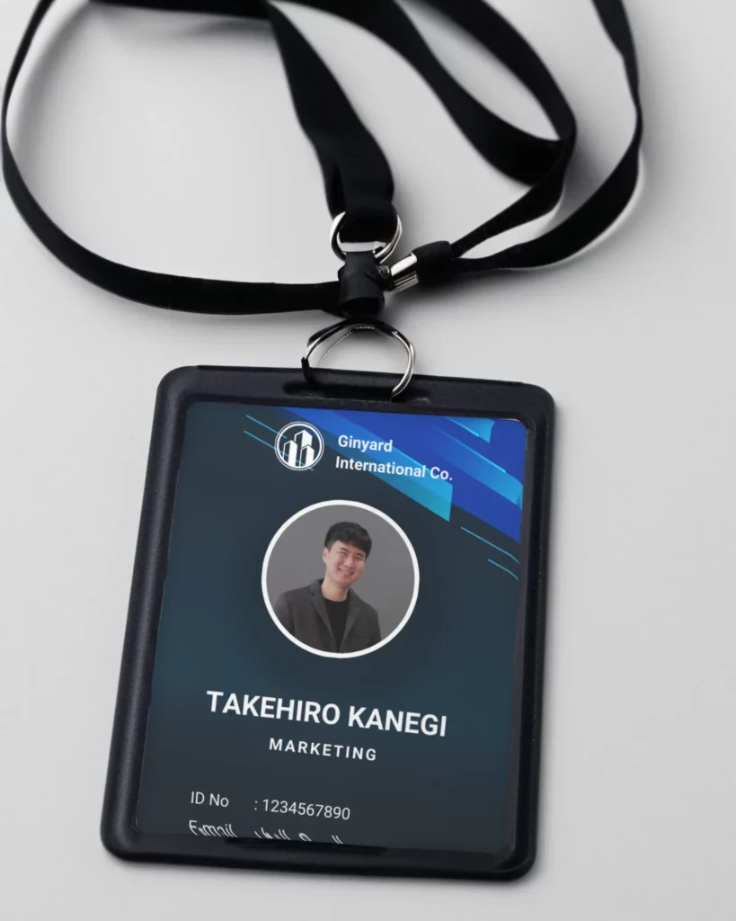 id card mockup design preview