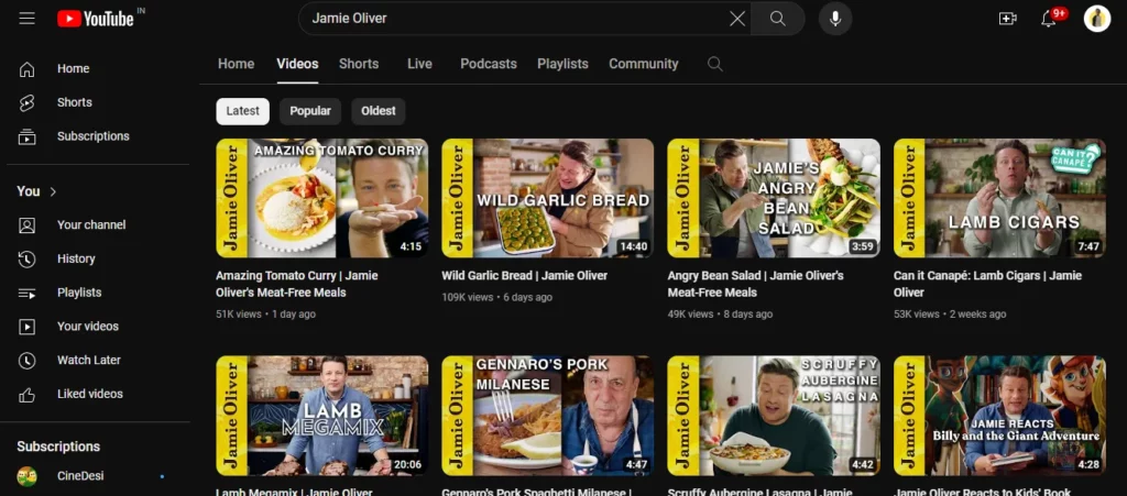 jamie oliver youtube video thumbnail example