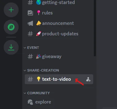 text-to-video option in blipcut discord server
