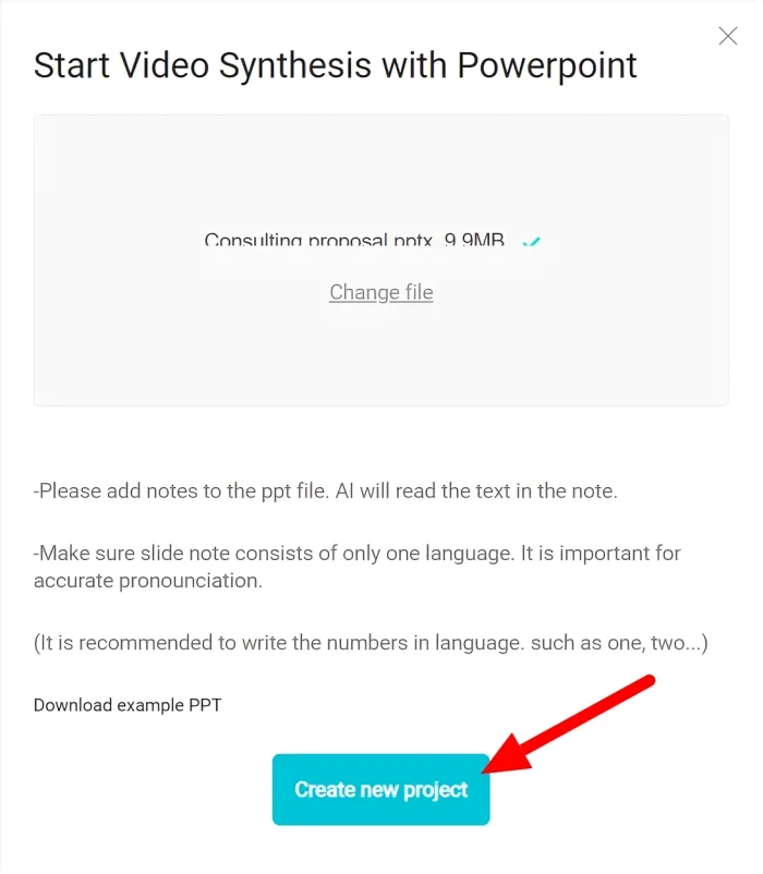 upload your powerpoint