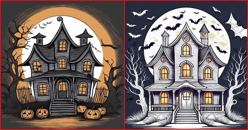 Spooky House prompt for halloween drawing