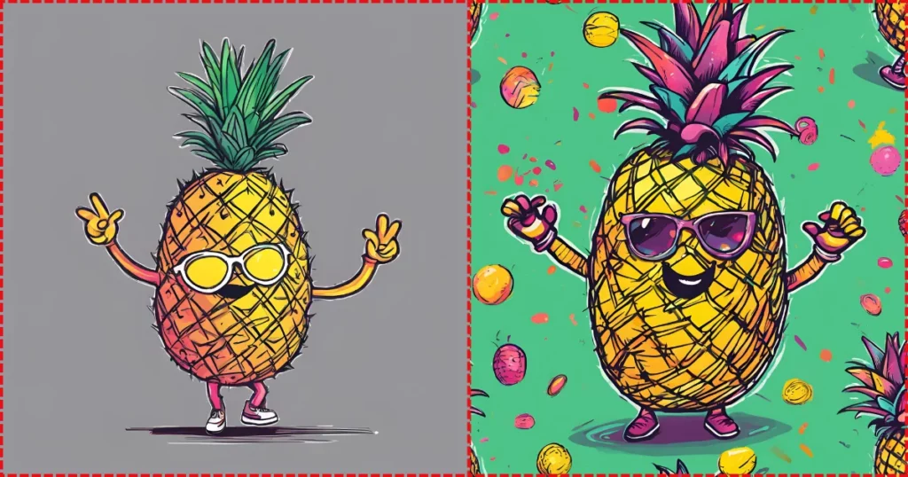 disco dancing pineapple silly prompt for drawing