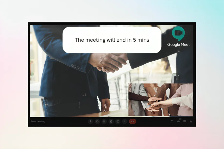 google meet ends in 5 minutes - google meet time limit