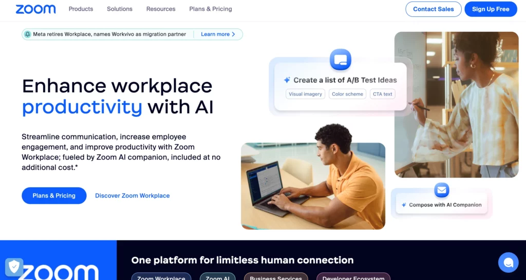 zoom workplace - google meet alternative