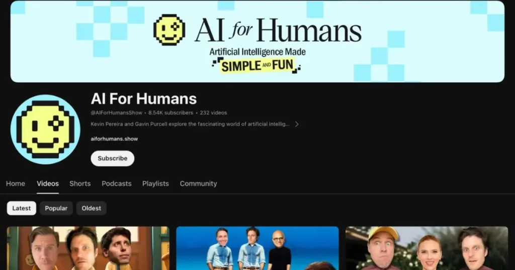 ai for humans - best ai podcasts on youtube