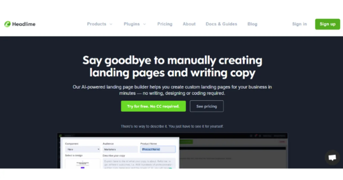 Headlime is one of the best ai landing page generator