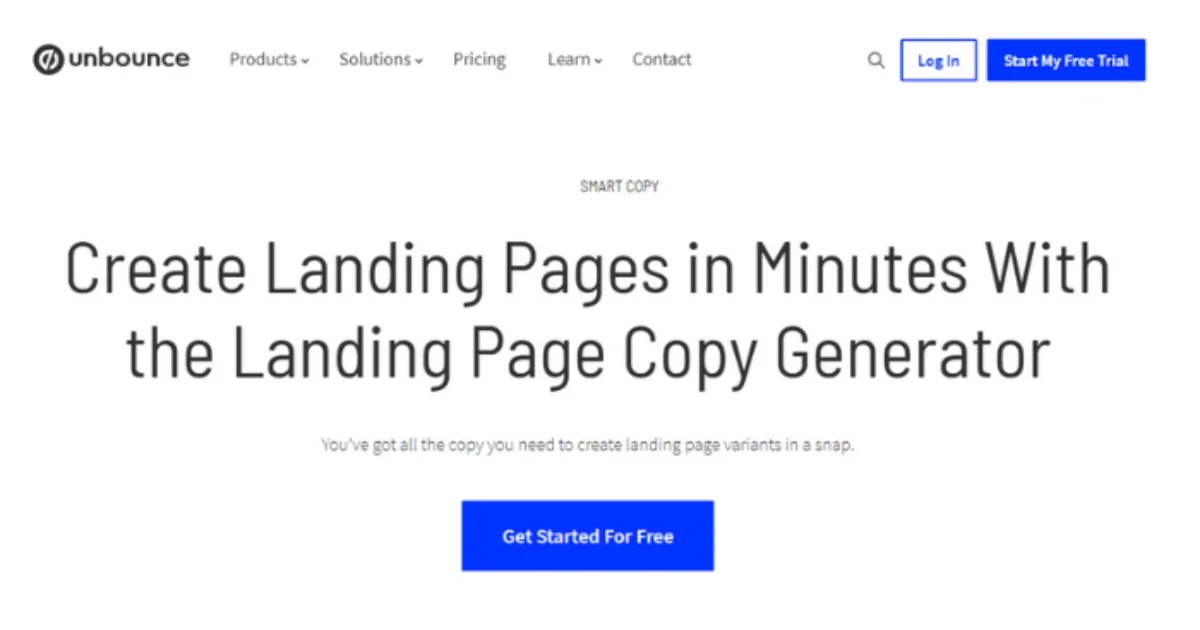 Unbounce is one of the best ai landing page generator