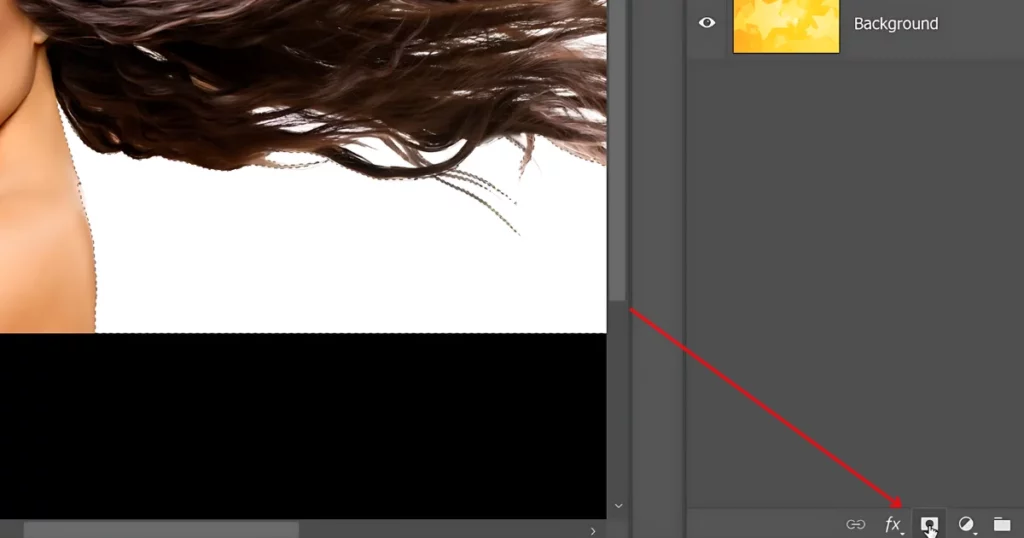click mask button in photoshop