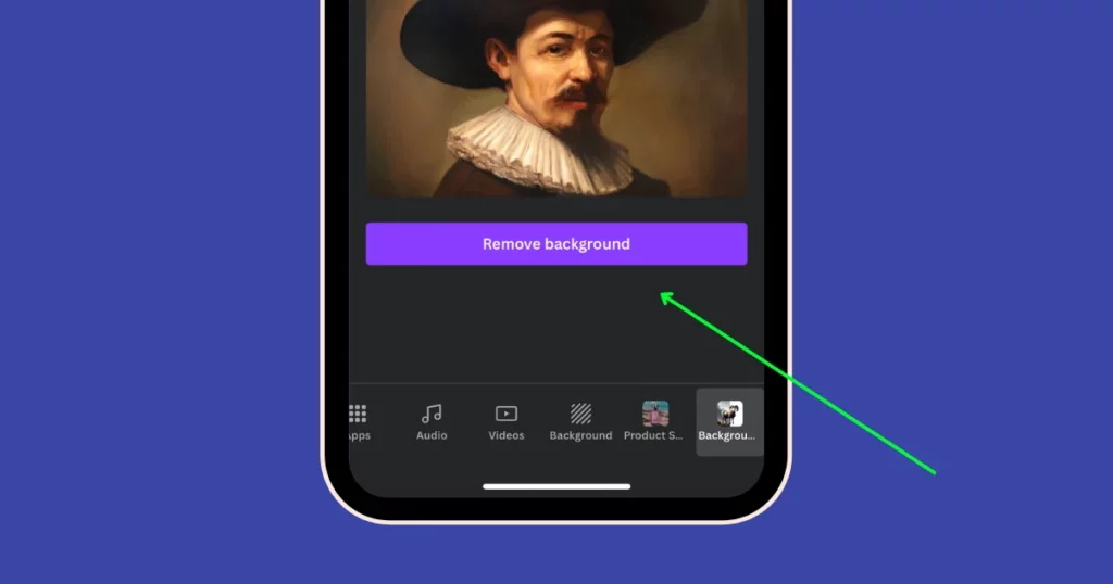 click remove background in canva mobile