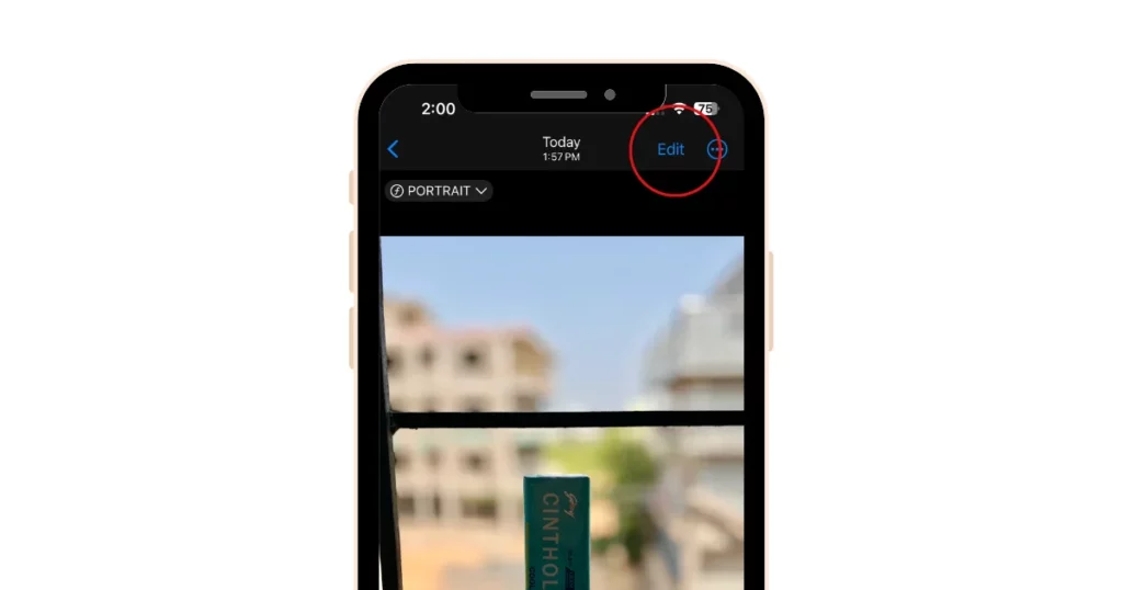 edit the portrait photo to blur background on iphone
