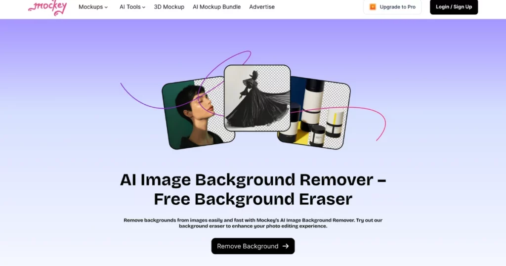 mockey - One of the best ai background remover online